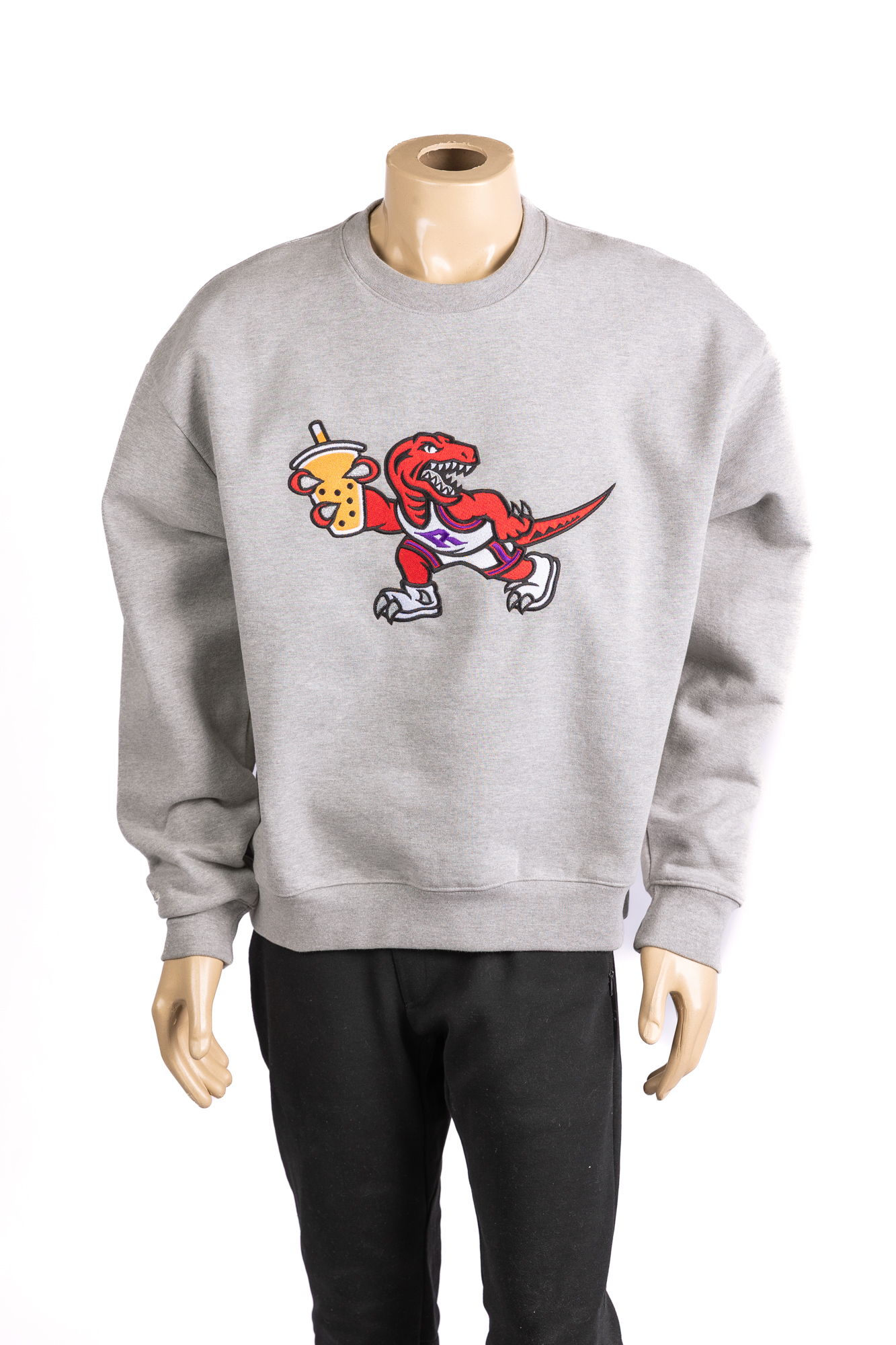 Mitchell & Ness OG Boba Raptor Premium Grey Crewneck