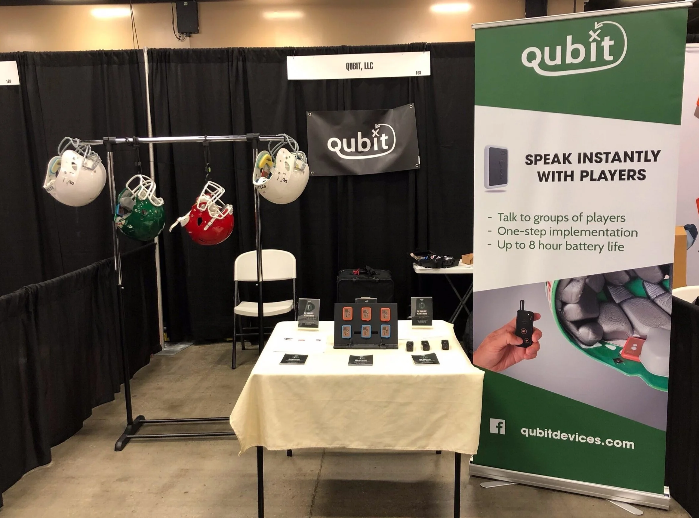 Qubit Football, baseball, softball radio communication device, kit