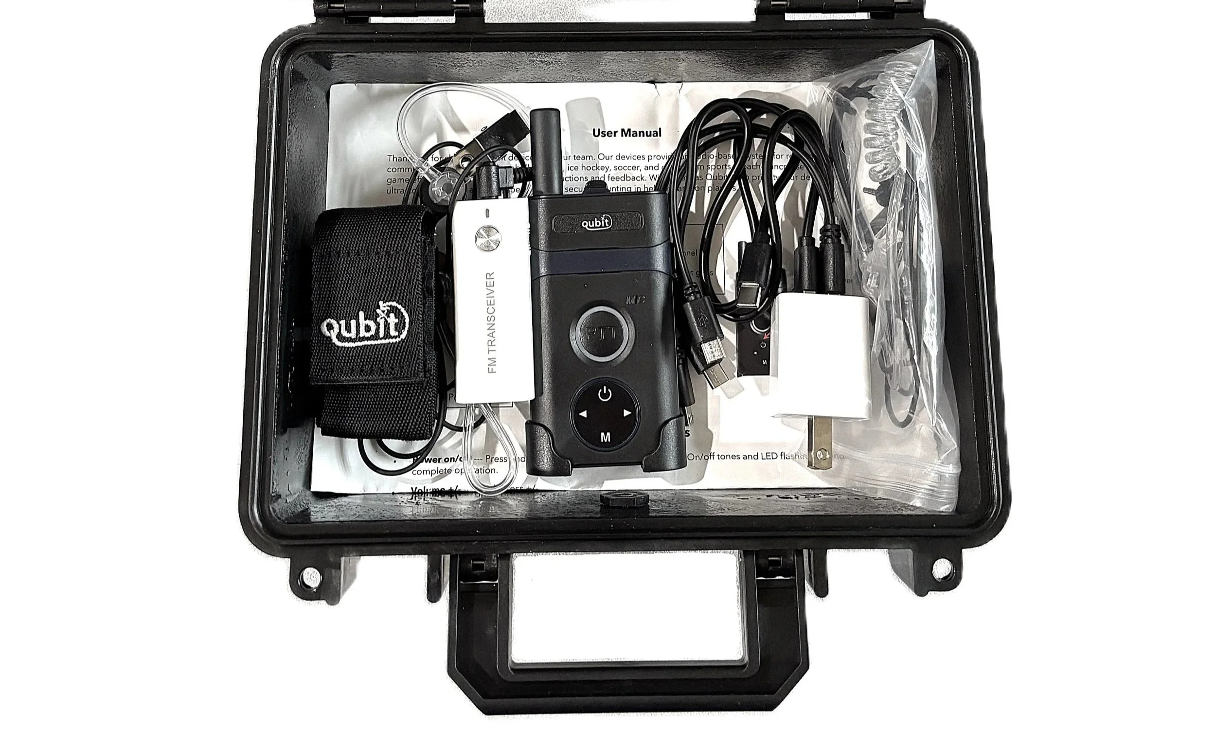 Qubit coach to catcher communication, one way communication, baseball, softball. Earpiece electronic pitch calling system. Pitchcom, Pitchcomm, starter pack