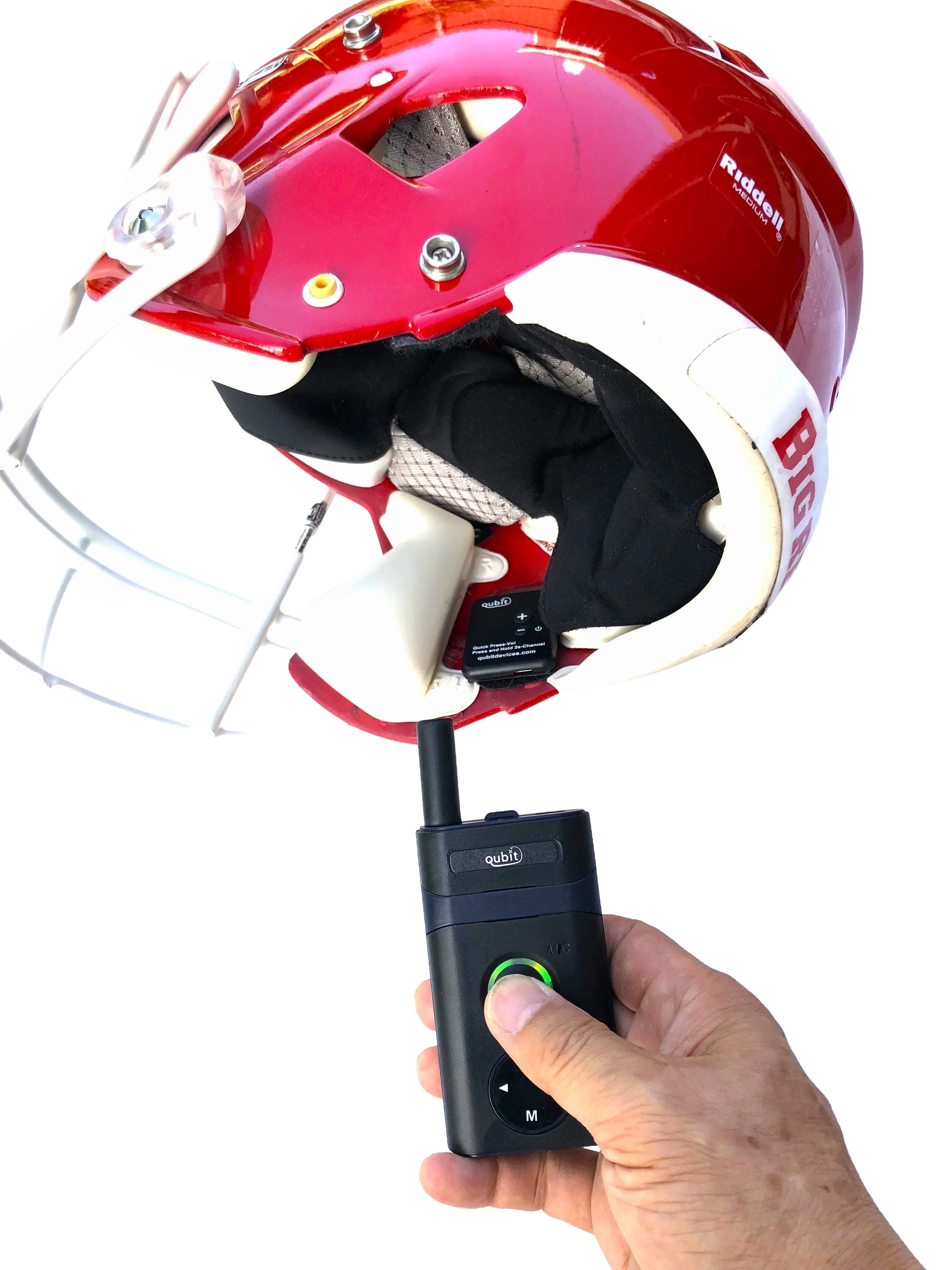 football helmet coach to player communication quarterback mic kit speaker c2p