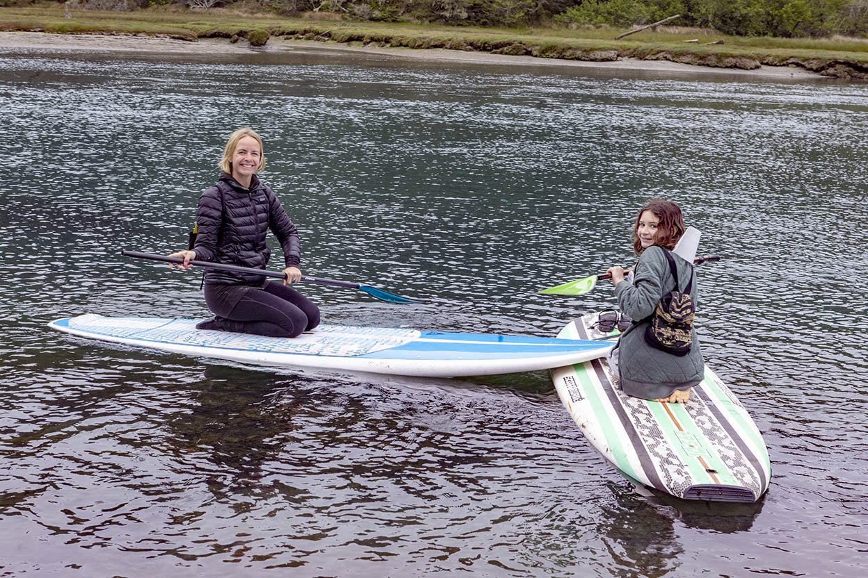 Two waterboarders on the river at Walk and Paddle for Cancer (Copy)