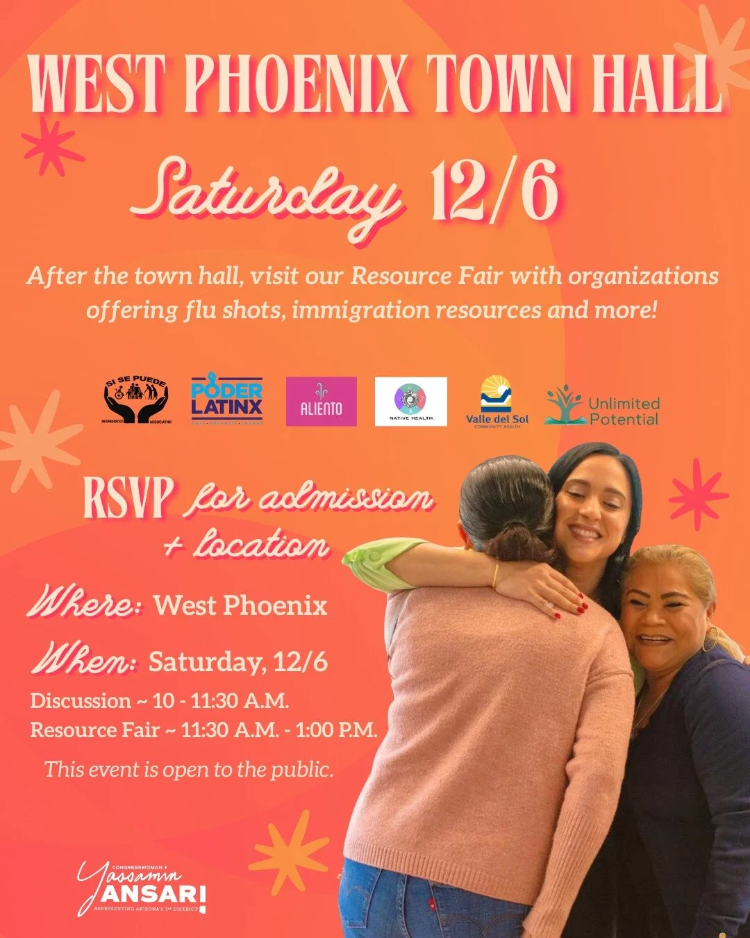 📣 Join Us This Saturday, December 6!

Poder Latinx will be attending the Community Town Hall &amp; Resource Fair at Fowler Elementary School (6707 W. Van Buren St., Phoenix, AZ 85043).
🗣️ Town Hall: 10:00 &ndash; 11:30 A.M.
🎪 Resource Fair: 11:30 