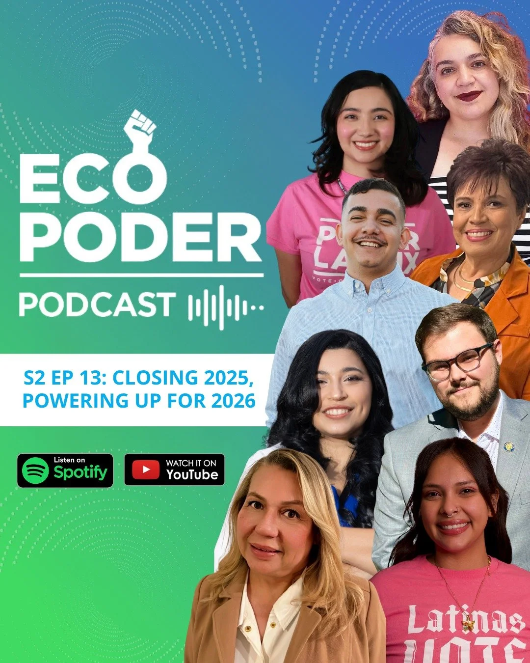 🎙️ New Episode Out Now! Eco Poder, Closing 2025, Powering Up for 2026

We&rsquo;re wrapping up the year with a powerful conversation featuring Poder Latinx environmental organizers from across seven states. We recap 2025 highlights, the impact of th