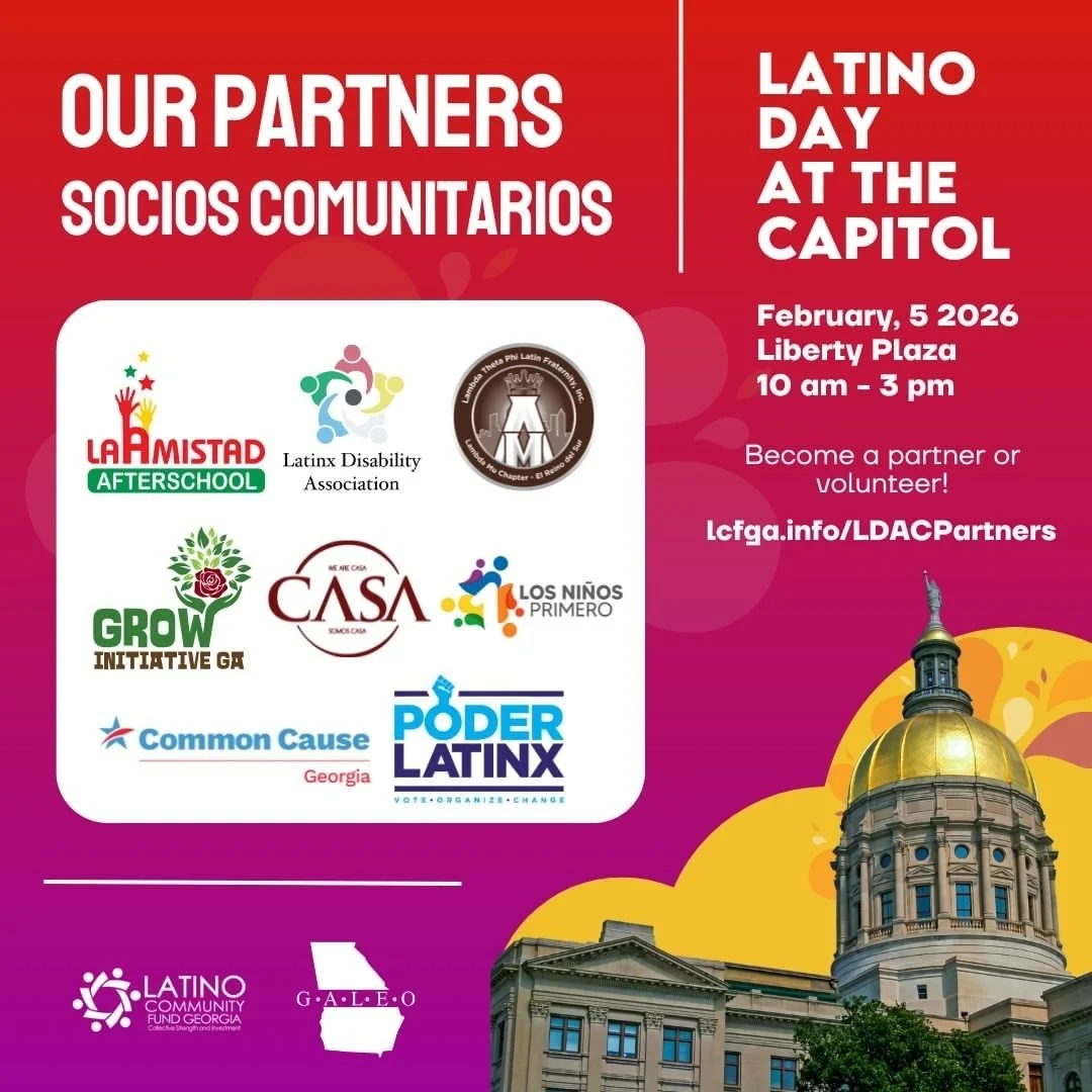 📅 Save the Date! Join GALEO and @lcf_georgia for our 2026 Latino Day at the Capitol to celebrate our community's contributions, strengthen civic participation, and learn about the democratic process&mdash;all while making our priorities clear to our