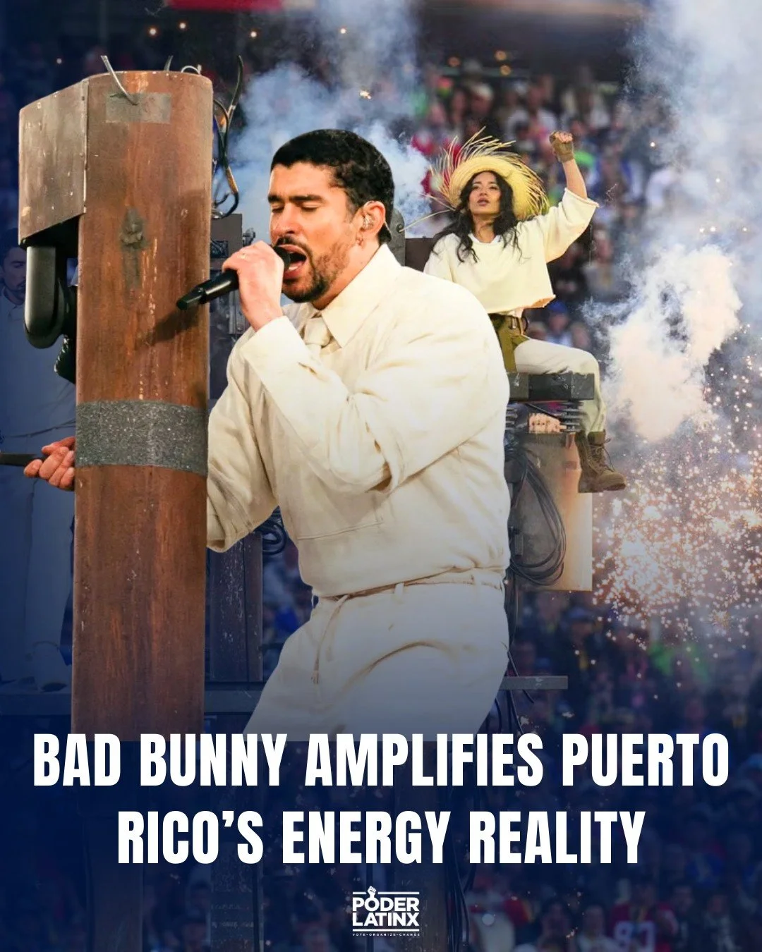 Bad Bunny's performance during the Super Bowl halftime brought the ongoing energy crisis in Puerto Rico, where families face unstable and unaffordable power services made even more severe since Hurricane Maria, to one of the largest stages on the pla