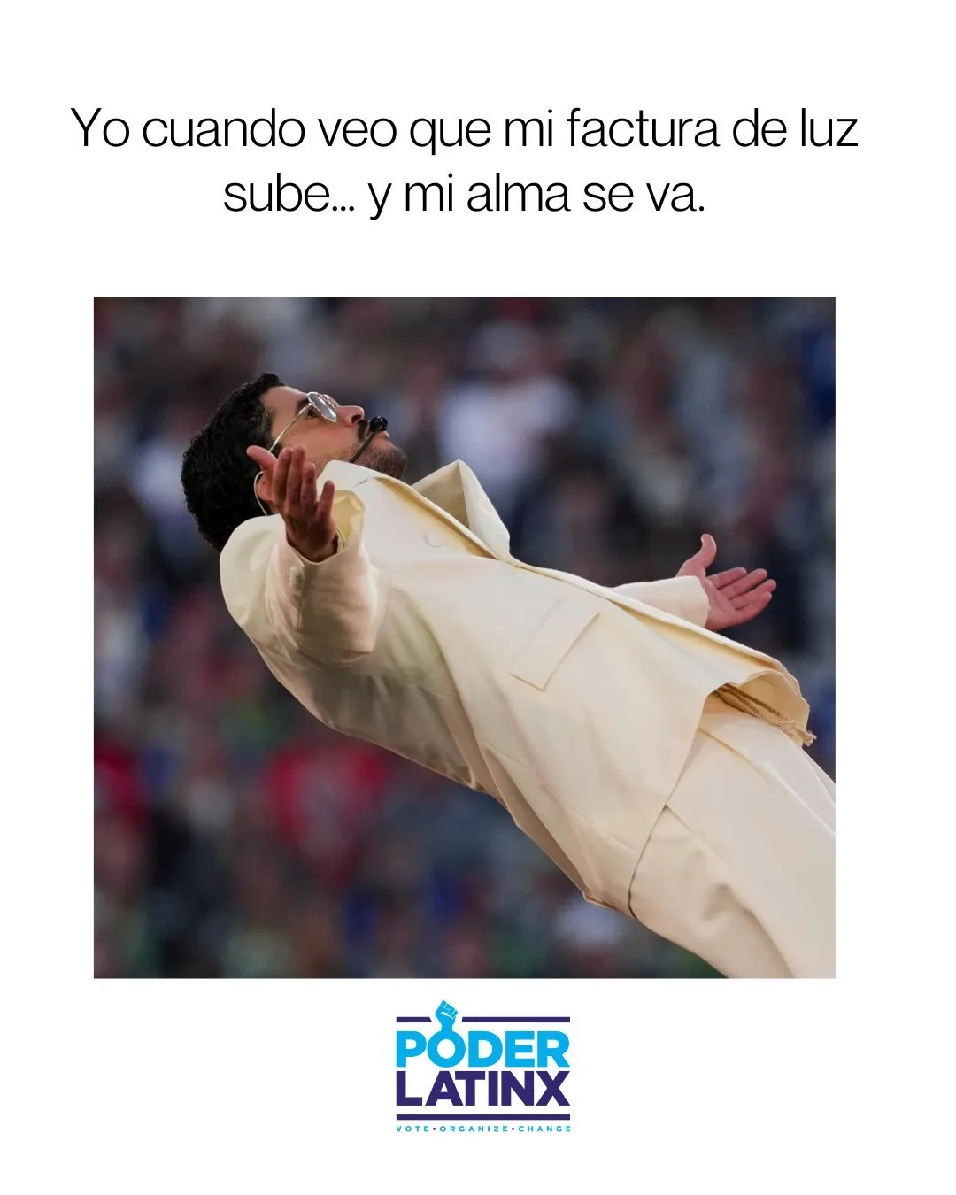Orgullo ver a @badbunnypr celebrar nuestra cultura en grande. ✨🔥

Ahora llevemos esa energ&iacute;a a la acci&oacute;n por la justicia social y ambiental. 💚

S&uacute;mate a Poder Latinx. #PoderLatinx