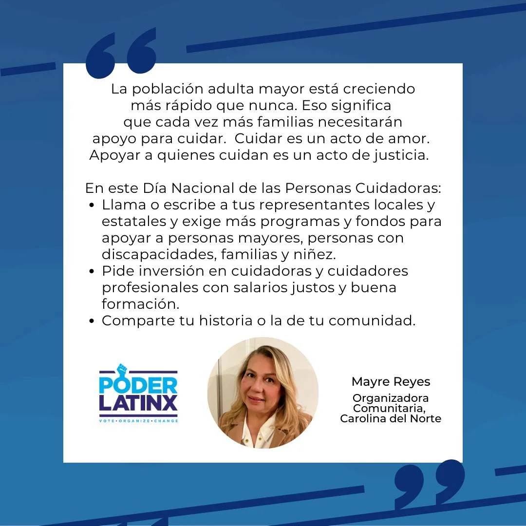 En Carolina del Norte, y alrededor de todo el pa&iacute;s, cuidar es amor en acci&oacute;n. ❤️
Cada d&iacute;a, miles de personas cuidadoras sostienen a sus familias, muchas veces sin reconocimiento ni apoyo. Y mientras nuestra poblaci&oacute;n envej