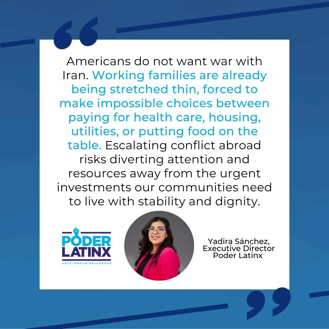 Poder Latinx is calling on national leaders to prioritize the well-being of working families, invest in communities, and protect civil rights. It&rsquo;s time to focus on what really matters: stability, dignity, and opportunity here at home.

👉 Read