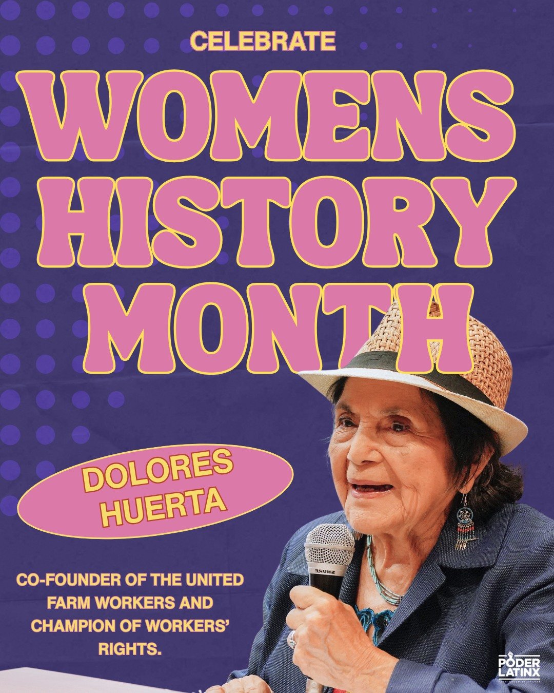 This Women&rsquo;s History Month, we honor the legacy of Dolores Huerta&mdash;a fearless organizer, labor leader, and champion for justice. ✊🏽✨
Her work reminds us that real change happens when communities come together and raise their voices. From 