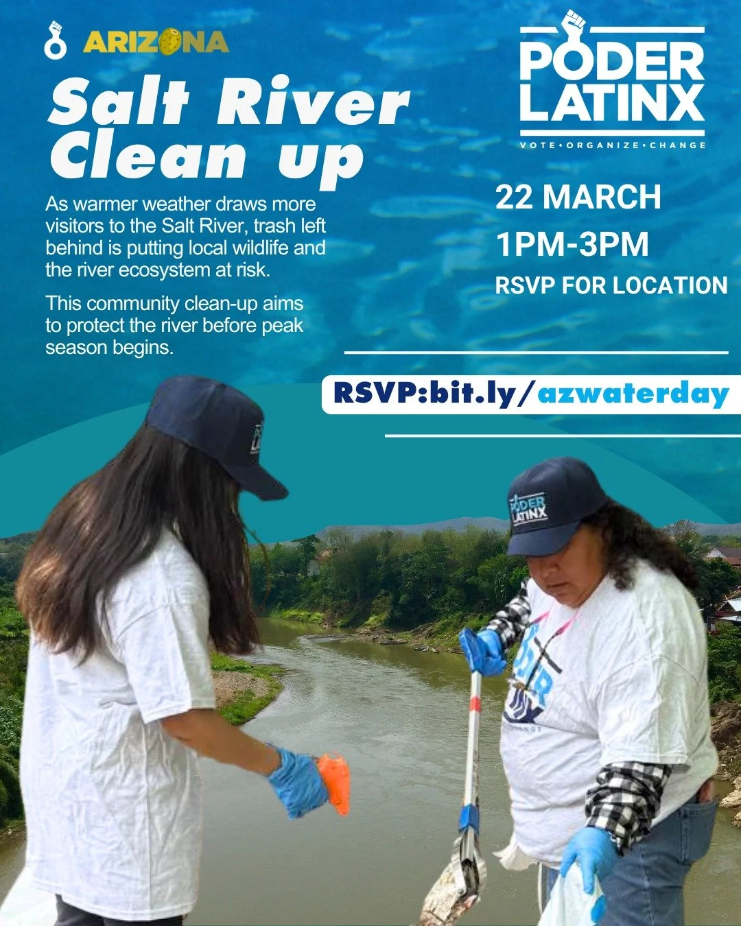 As warmer weather brings more visitors to the Salt River, trash left behind can harm local wildlife and damage the river&rsquo;s ecosystem. 🌎💧
Join our community clean-up to help protect the river before peak season begins. Together, we can keep th