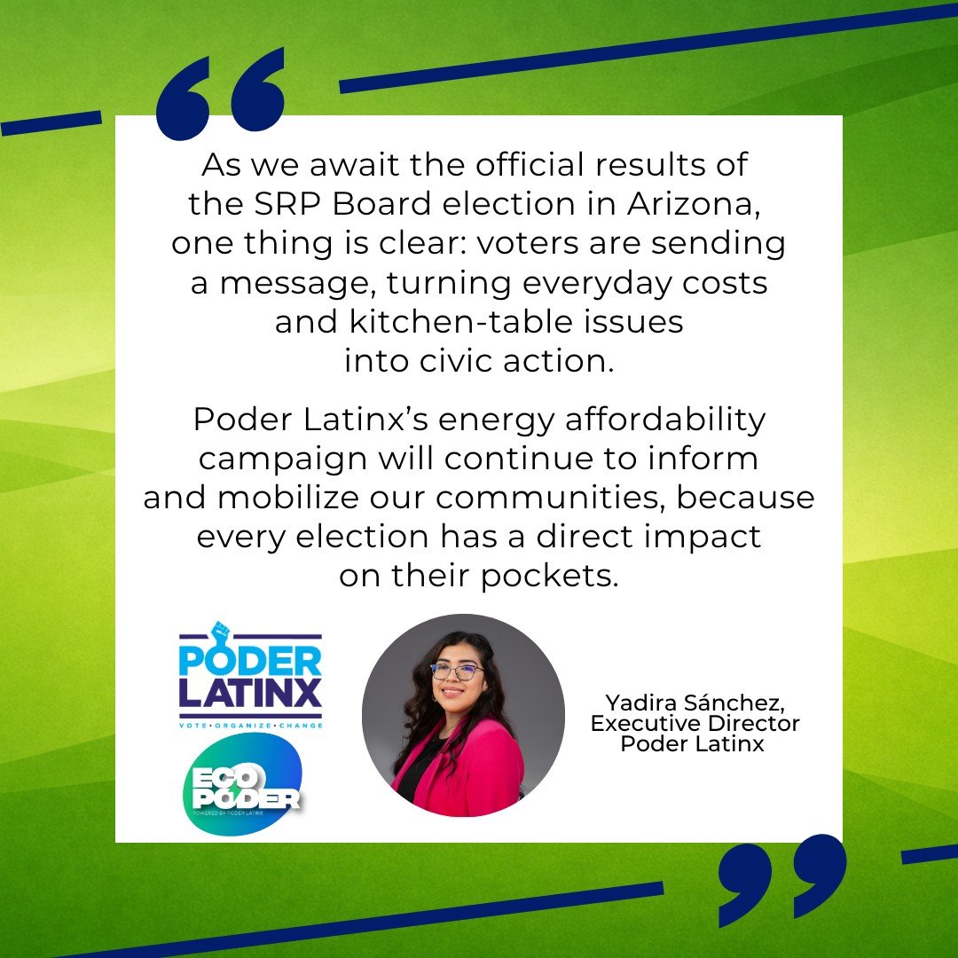This is what people power looks like. 🗳️⚡ Informed communities. Real participation. Lasting impact.  Let&rsquo;s keep showing up, because every election matters!
#srpelection #PoderLatinx #CivicEngagement #EnergyAffordability #CommunityPower #QueCal