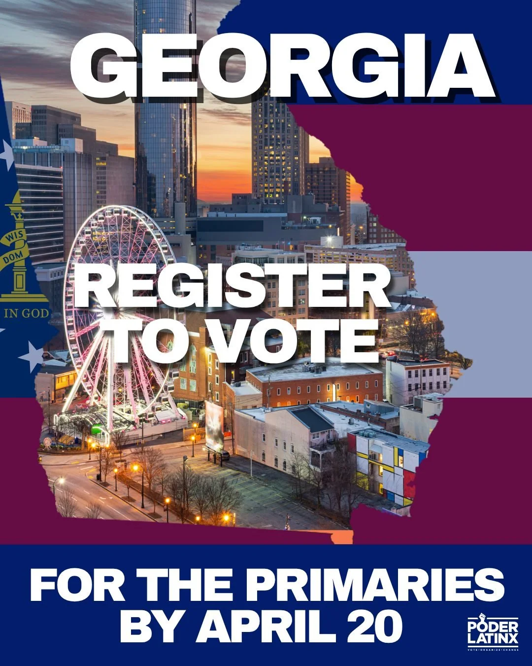 ⏰ Reminder! Register to vote for the Georgia primaries by April 20. Be vote ready and make your voice heard! 🗳️ poderlatinx.org/vote

⏰ &iexcl;Recordatorio! Reg&iacute;strate para votar en las primarias de Georgia antes del 20 de abril. &iexcl;Prep&