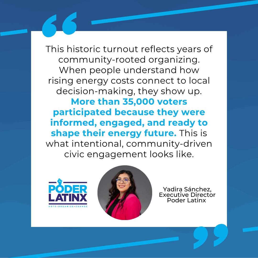 This year&rsquo;s SRP Board election saw over 35,000 votes cast more than triple the usual turnout showing what&rsquo;s possible when communities have access to clear, relevant information.
Through months of bilingual, community-driven outreach, Pode