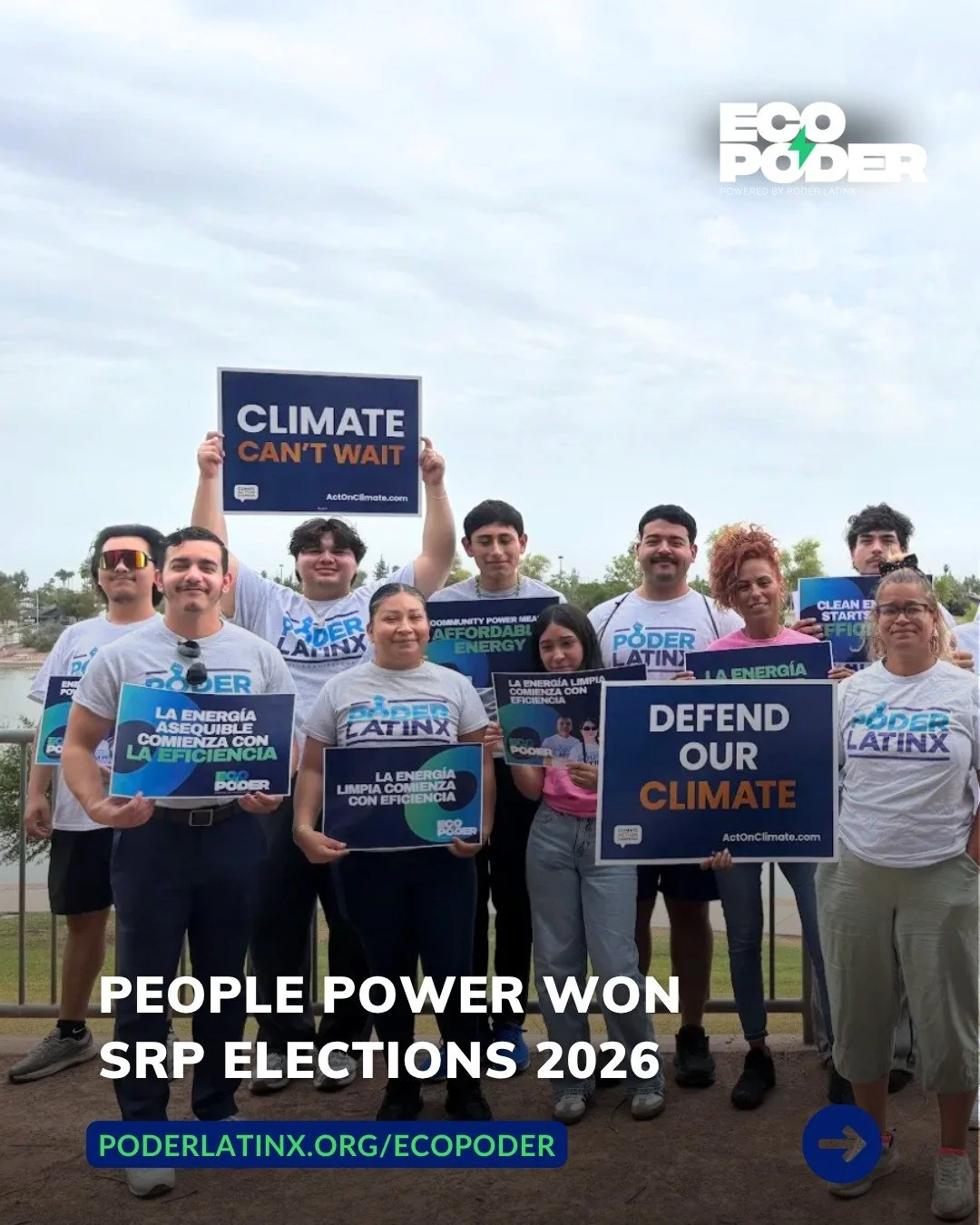 #PoderLatinx helped drive a historic #SRPelection with 35,000+ votes cast powering civic engagement rooted in energy affordability. ⚡️

Through 30,000+ doors knocked, 69,000+ calls made, and bilingual outreach, communities were informed and mobilized