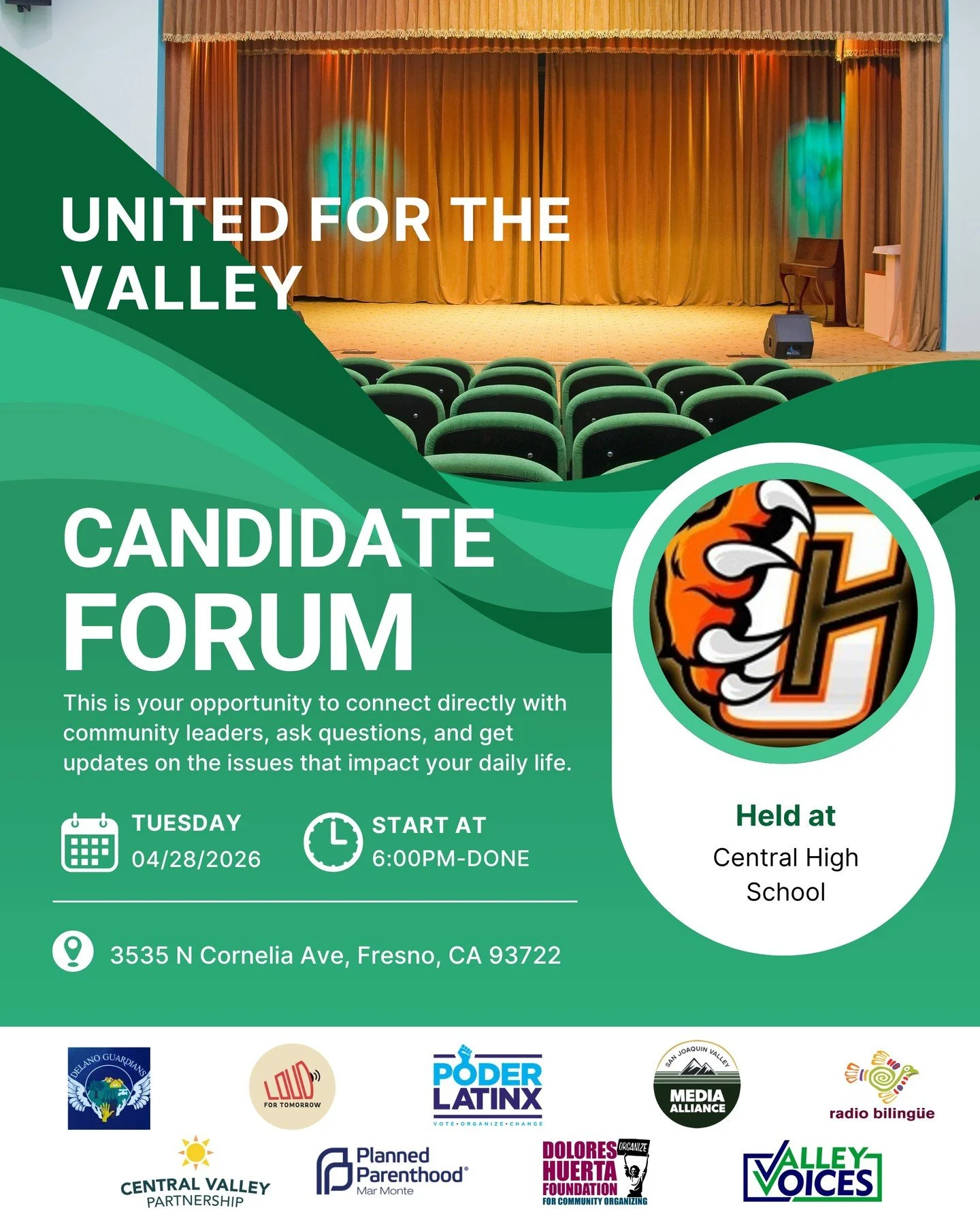 UNITED FOR THE VALLEY: CANDIDATE FORUM 🗳️
Want to know who&rsquo;s shaping your community? This is your chance to hear directly from local candidates, ask the questions that matter to you, and stay informed on the issues impacting your daily life.
C