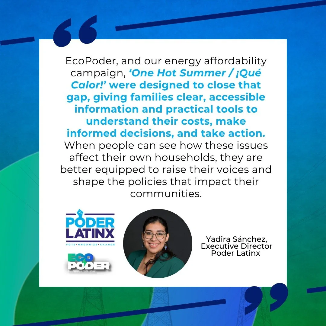 This Earth Day, we&rsquo;re turning up the heat on rising energy costs and turning awareness into action. 🌎🔥

Through &ldquo;One Hot Summer / &iexcl;Qu&eacute; Calor!&rdquo; we&rsquo;re mobilizing communities across seven states to connect climate 