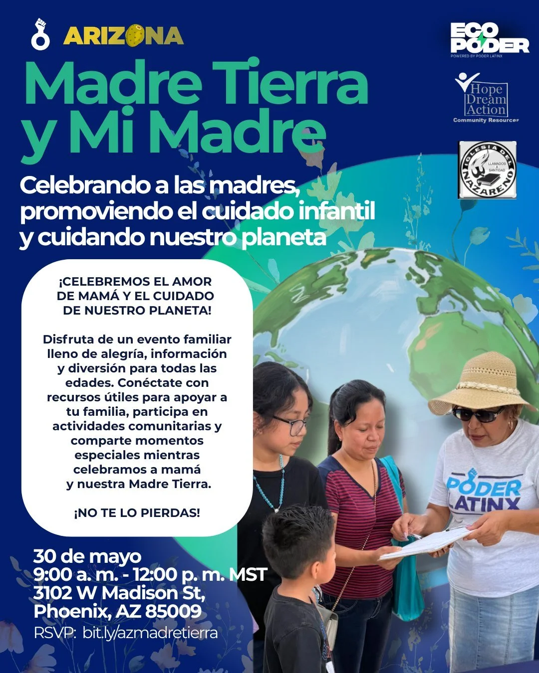 &iexcl;Celebremos el amor de las mam&aacute;s y el cuidado de nuestro planeta! 💐🌎
&Uacute;nete a un evento familiar lleno de alegr&iacute;a, aprendizaje y diversi&oacute;n para todas las edades. Conecta con recursos &uacute;tiles para apoyar a tu f