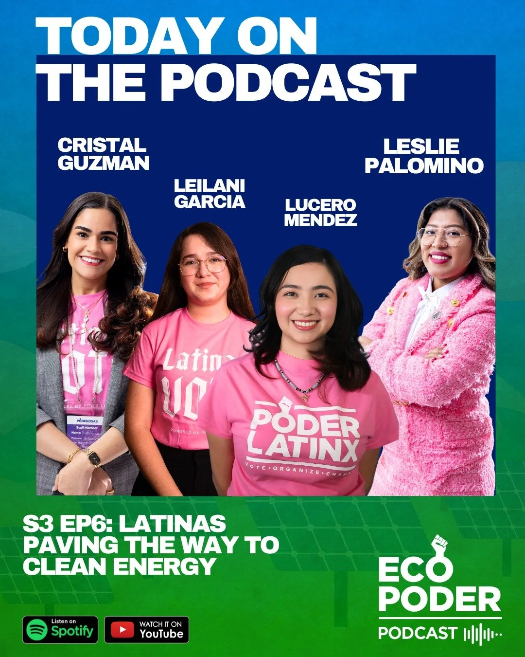Latinas are paving the clean energy future and we&rsquo;re done waiting ⚡🌎

This Eco Poder episode dives into energy affordability, climate power, and how our communities are building real solutions right now. Learn more about our Poderosas State Su