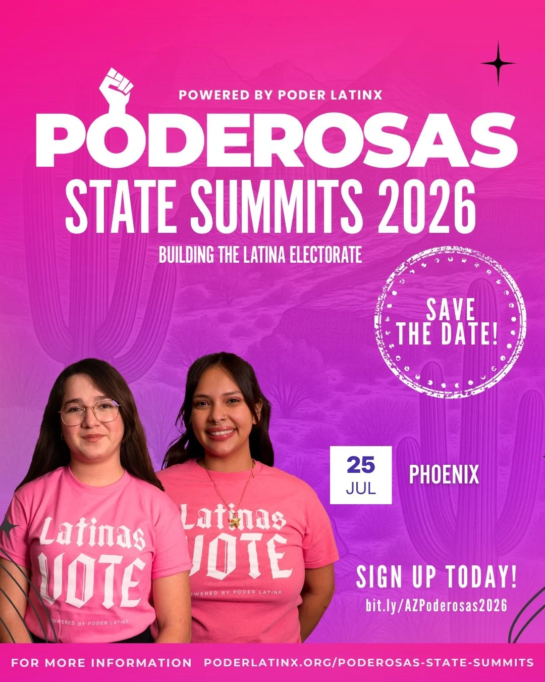 🌵 Arizona, it&rsquo;s our turn to build power juntas 💜

Latinas across Arizona are coming together to organize, lead, and strengthen the Latina electorate ahead of this year&rsquo;s elections ⚡

Energy affordability. Civic engagement. Community pow