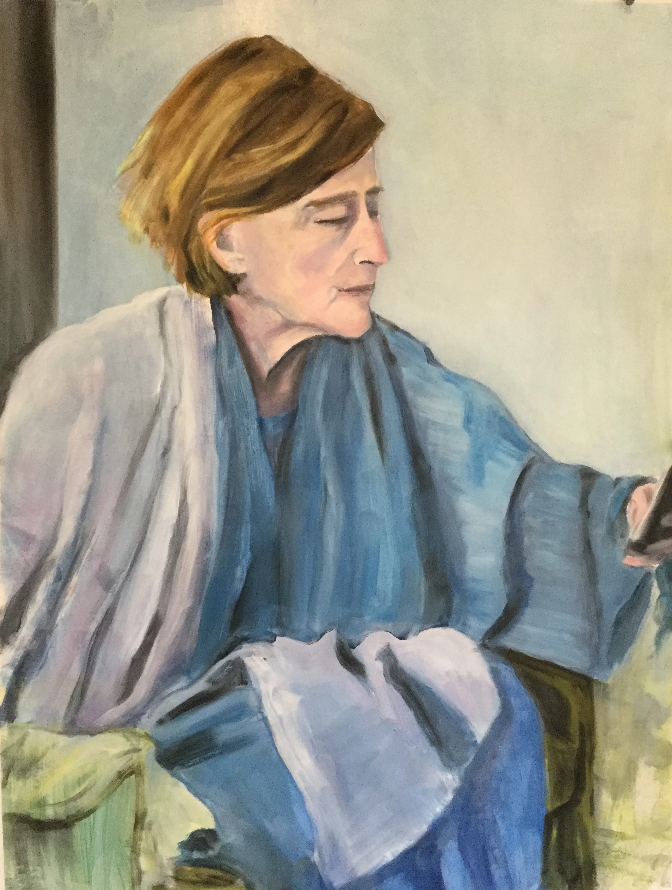 Milla R'oi, 2018, 22x30", oil on arches paper