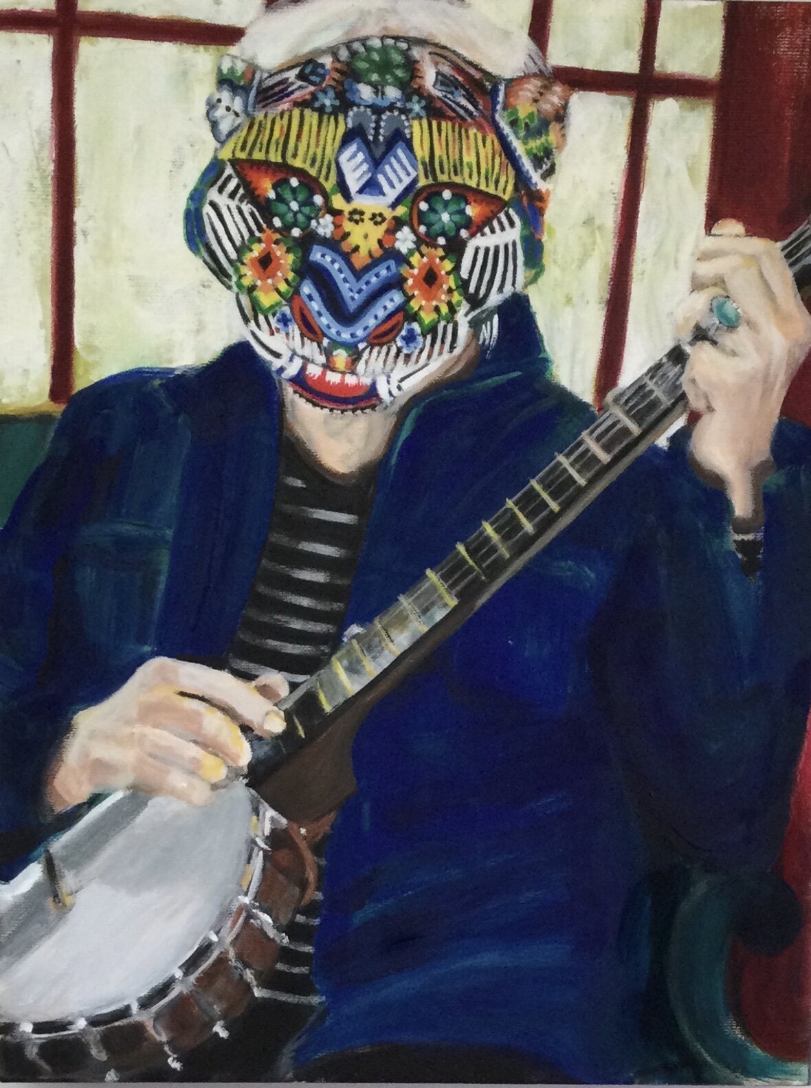 Hobe in Jaguar Mask 14x18”