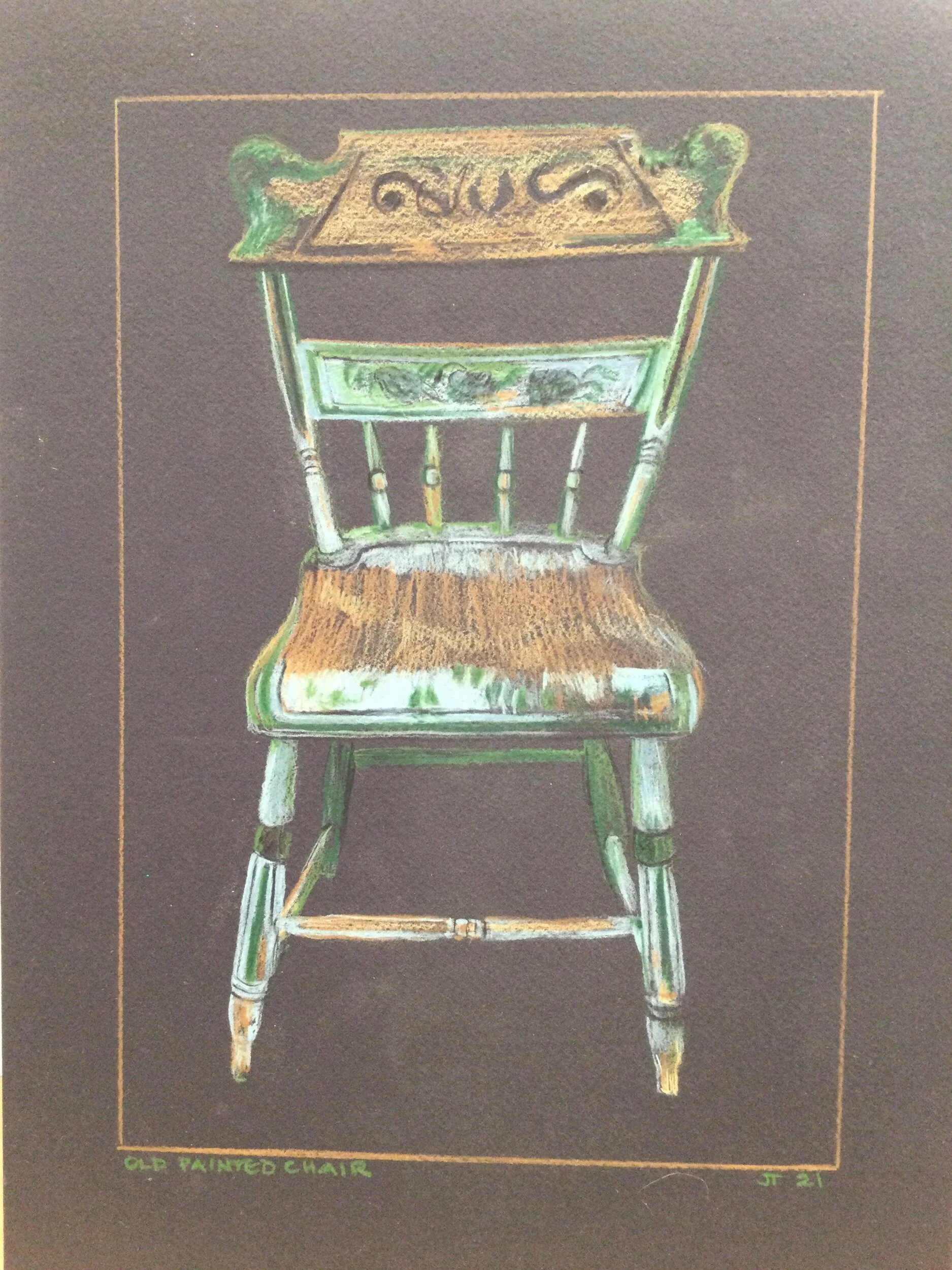 Green chair 10x14”