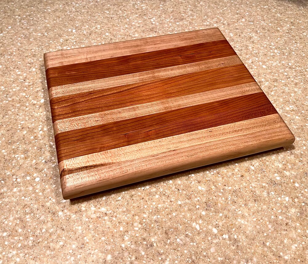 Hardwood Cutting Board - Maple, Cherry Walnut Chopping Block - One Of – A.  P. Woodcraft
