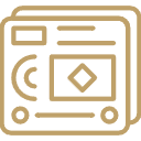 A black and white photograph of a person standing on the edge of a cliff, overlooking a valley with mountains in the distance and clouds overhead.