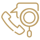 Icon of a phone receiver with a circular arrow, representing call return or call history.