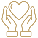 Two hands holding a heart