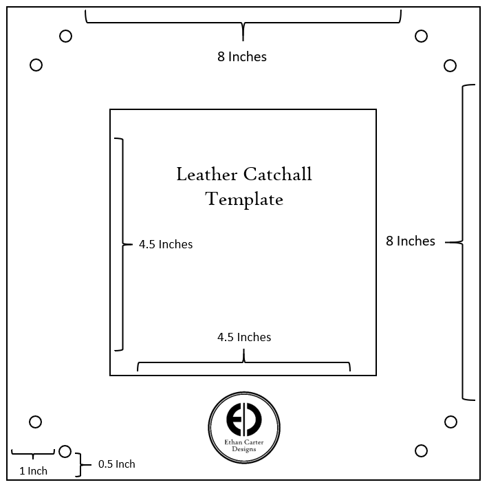 Leather Catchall/Valet Tray PDF Template