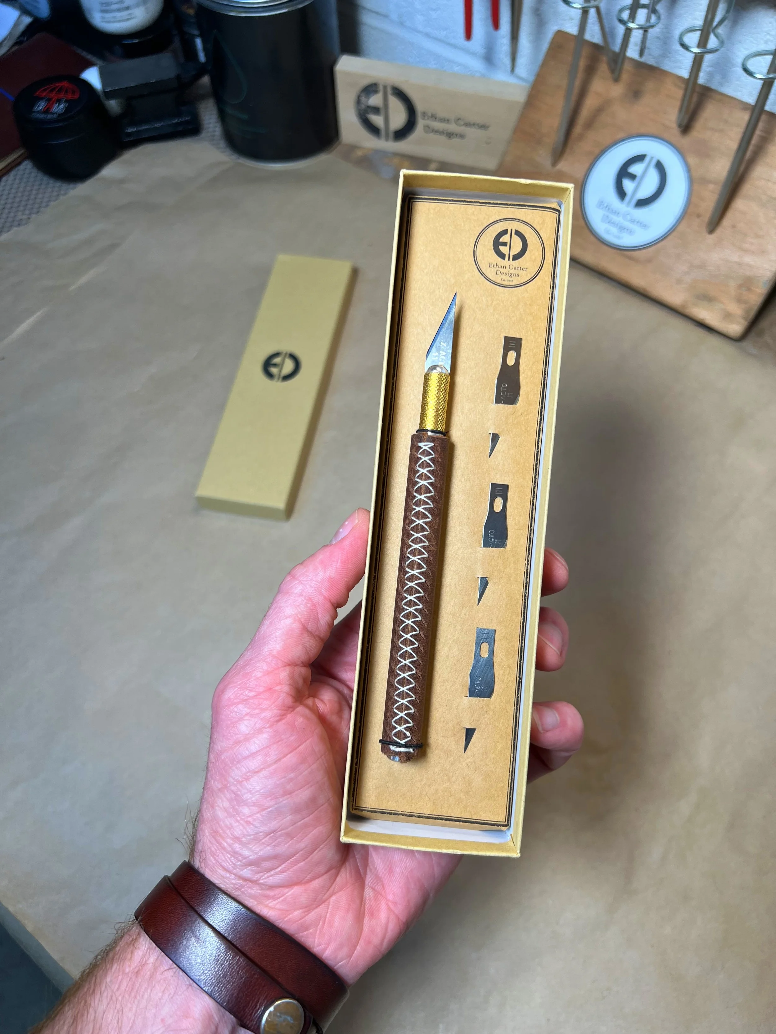 Leather Wrapped X-Acto Knife