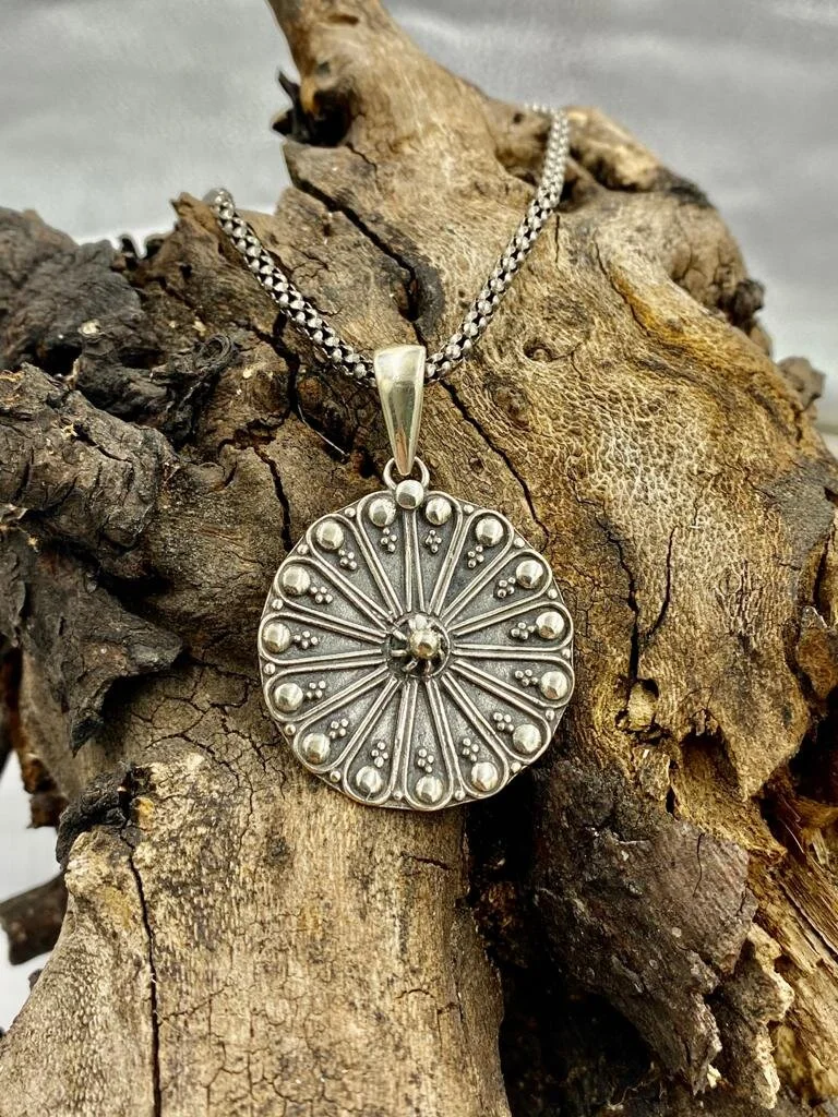 Mandala Flower Pendant + Chain