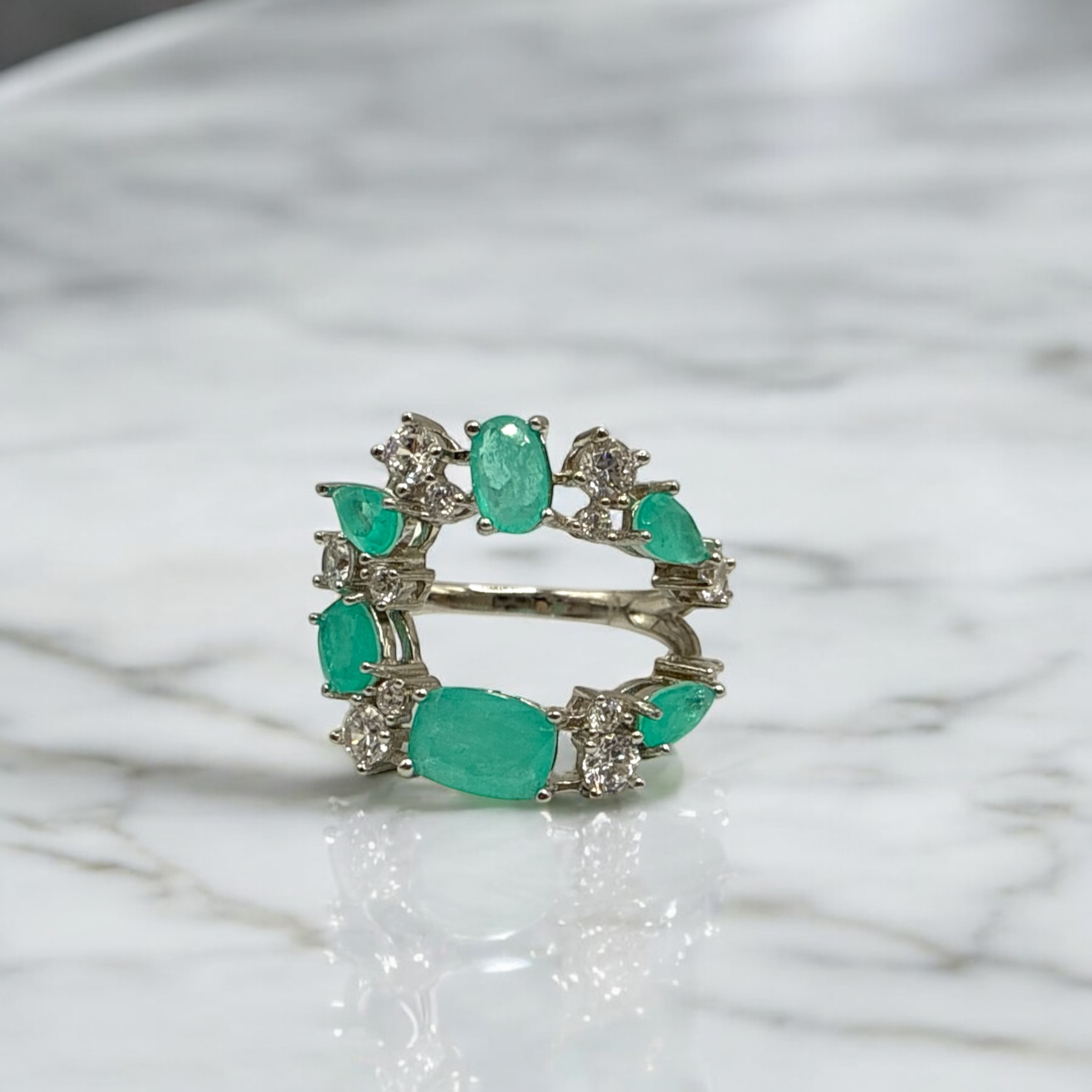 Turmaline Fusion Halo Ring