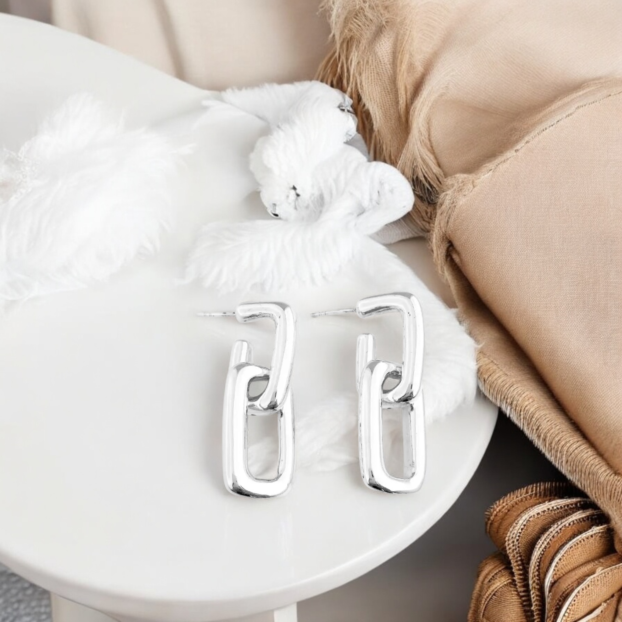 Linked Elegance Drops Earrings