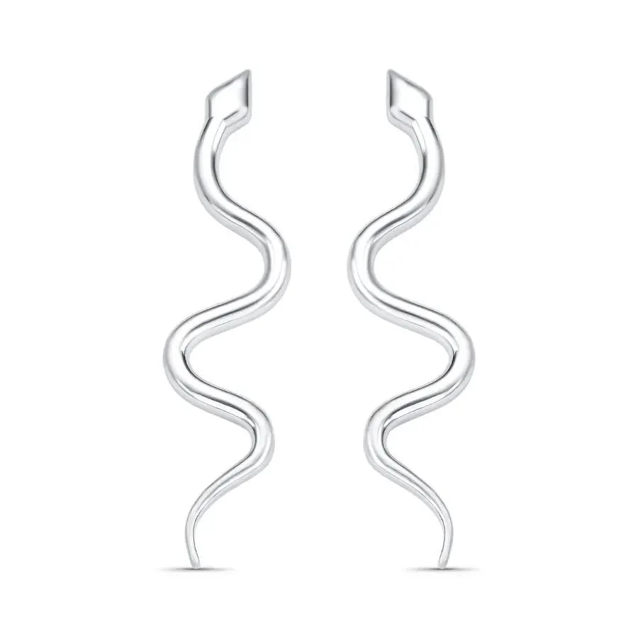 Smooth snake earring