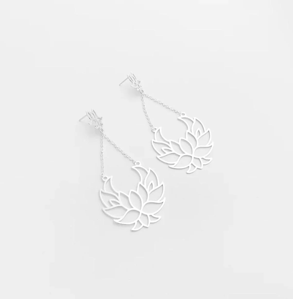 Hollow Lotus Earrings.