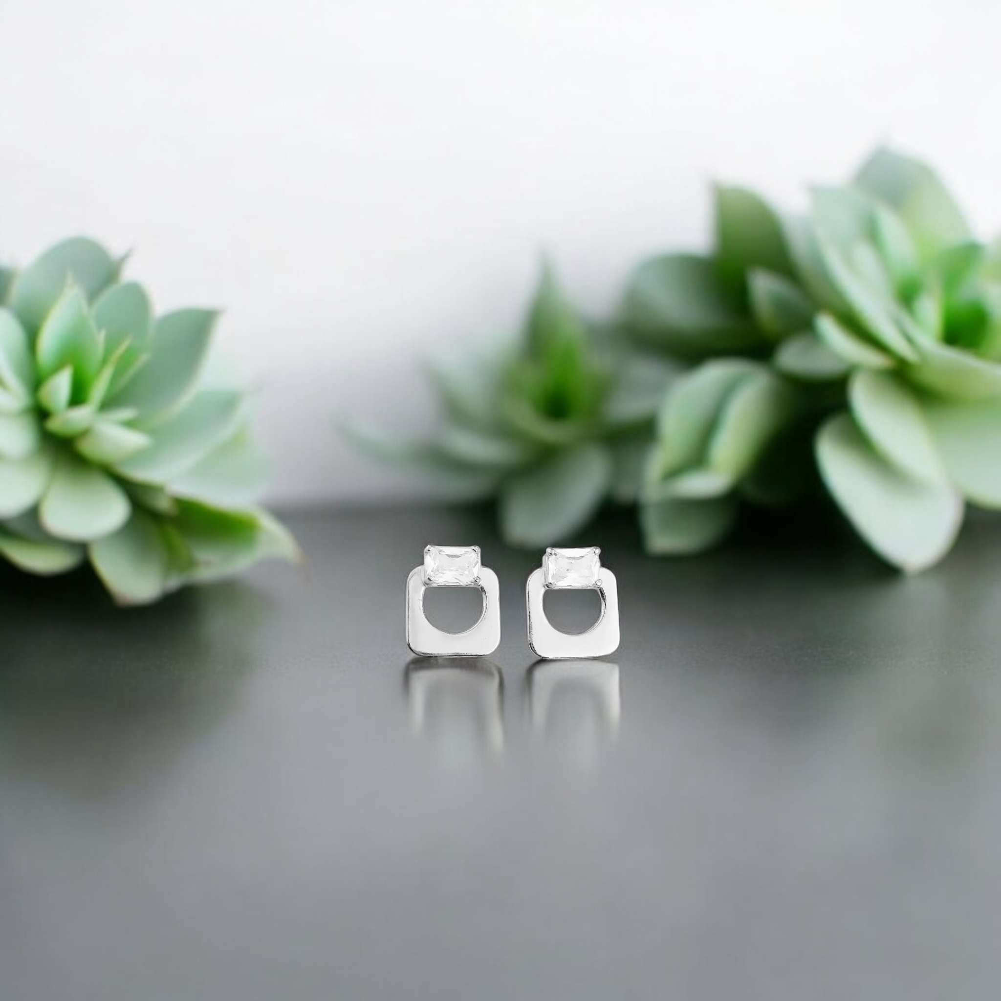 Radiant Square Studs earring set