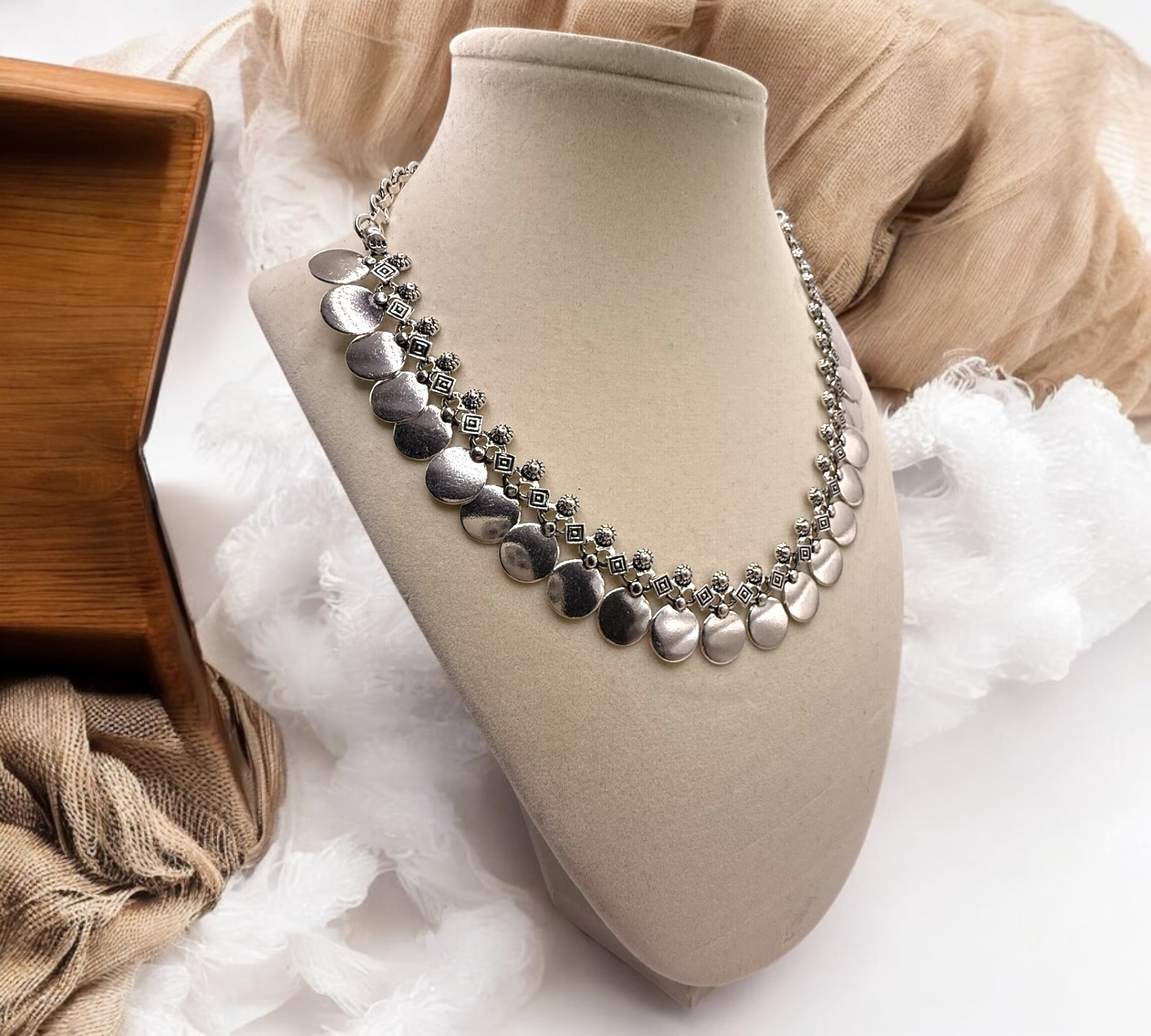 Silver Plates Necklace