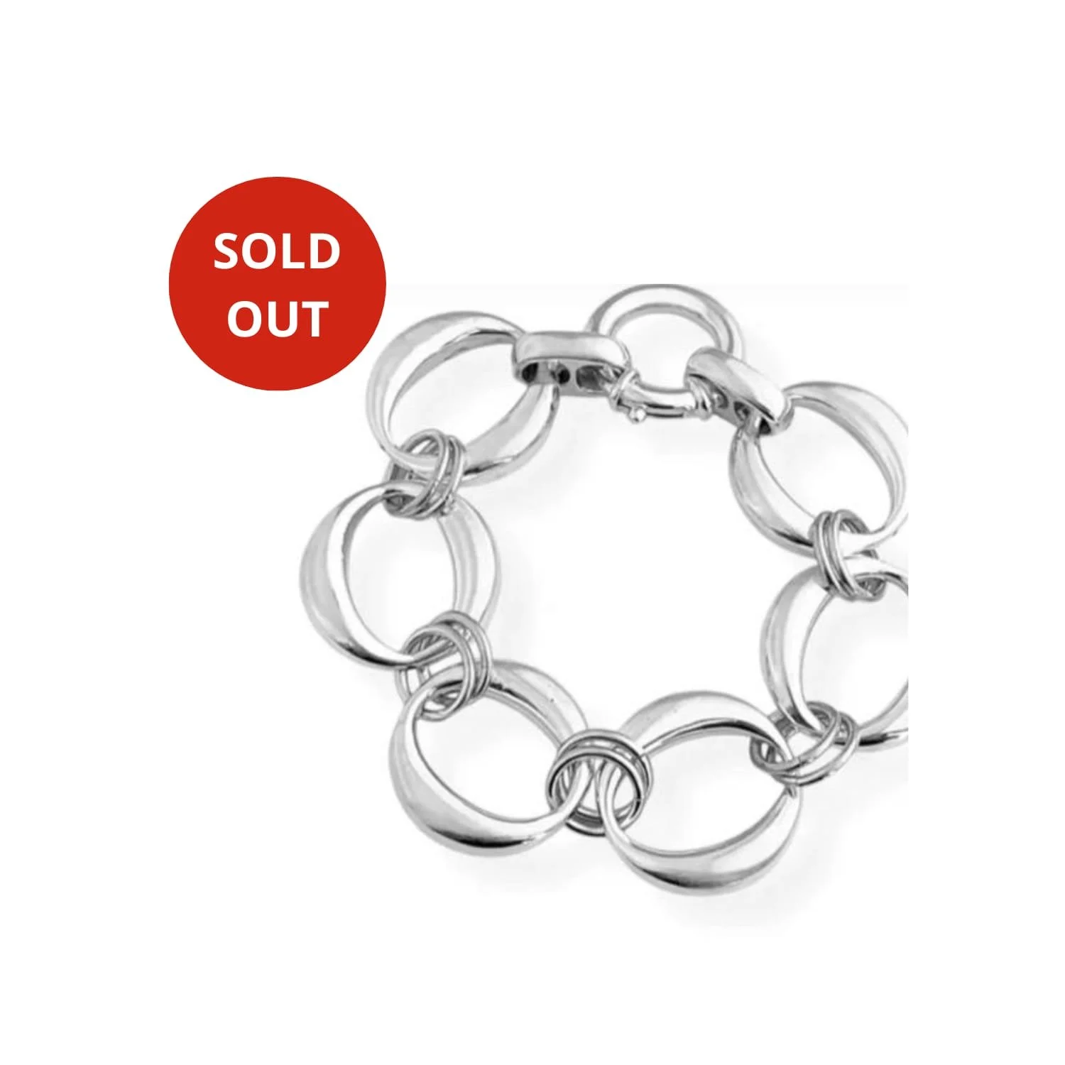 Electroforming Bracelet with Round Links and Float Clasp - 21cm