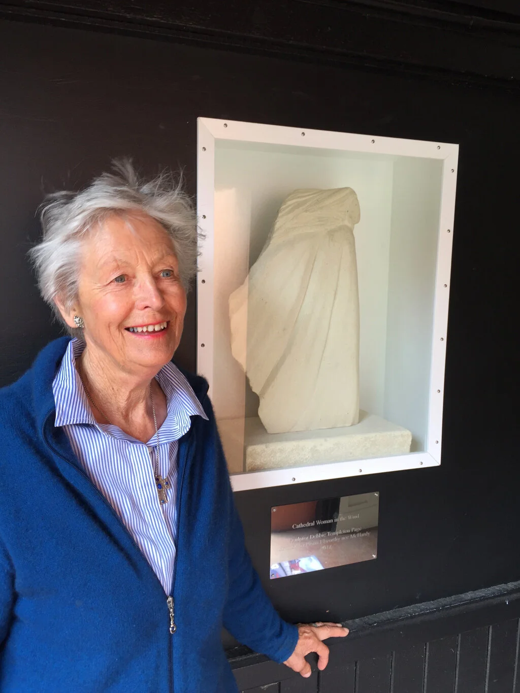 Debbie Templeton-Page sculpture Gifted to Woodford school by Fiona Lady Elworthy