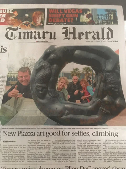 Llew Summers......fund raising to place this sculpture on the Bay Hill Timaru.