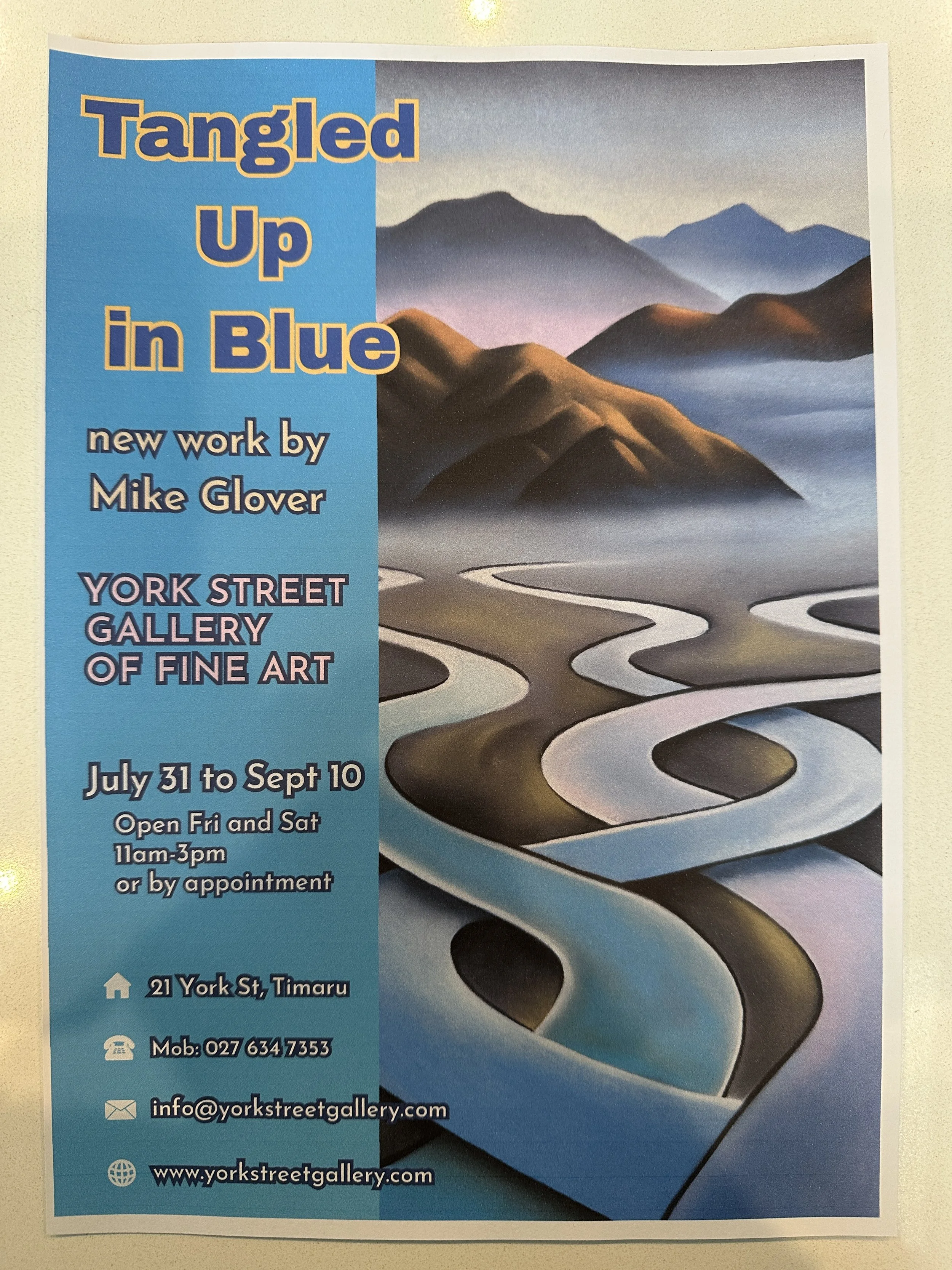Tangled up in Blue- Mike Glover exhibition