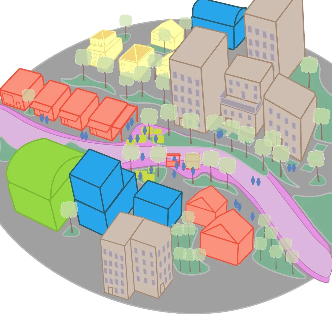   Greenway as an activator of the public realm of an urban hub  