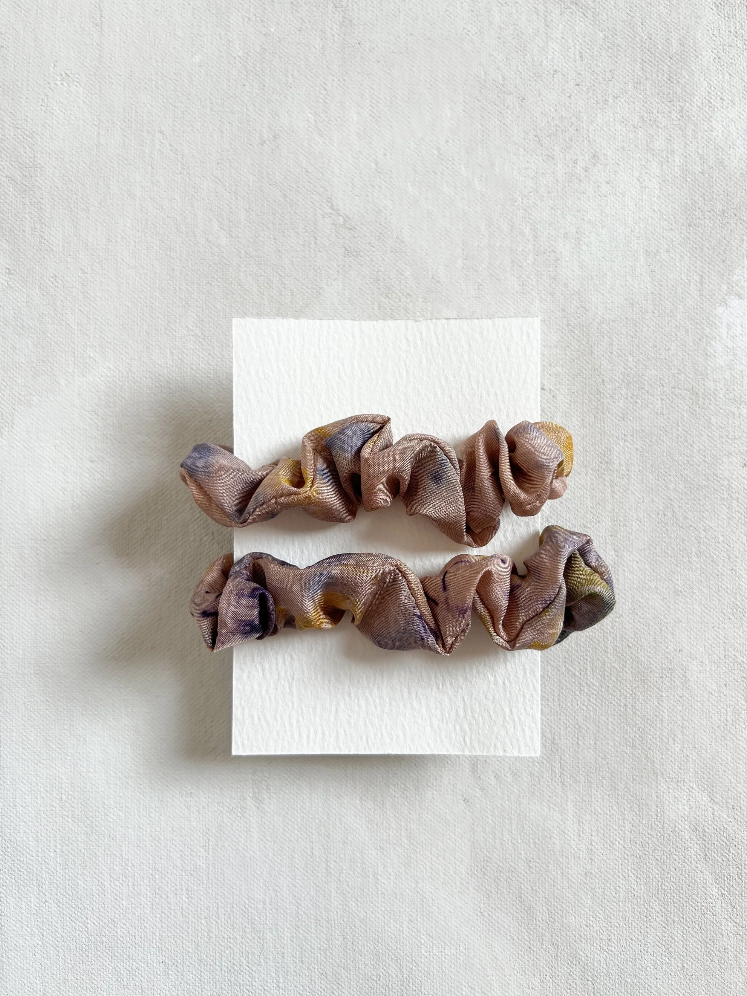 Small Rose Marbled Scrunchy Set