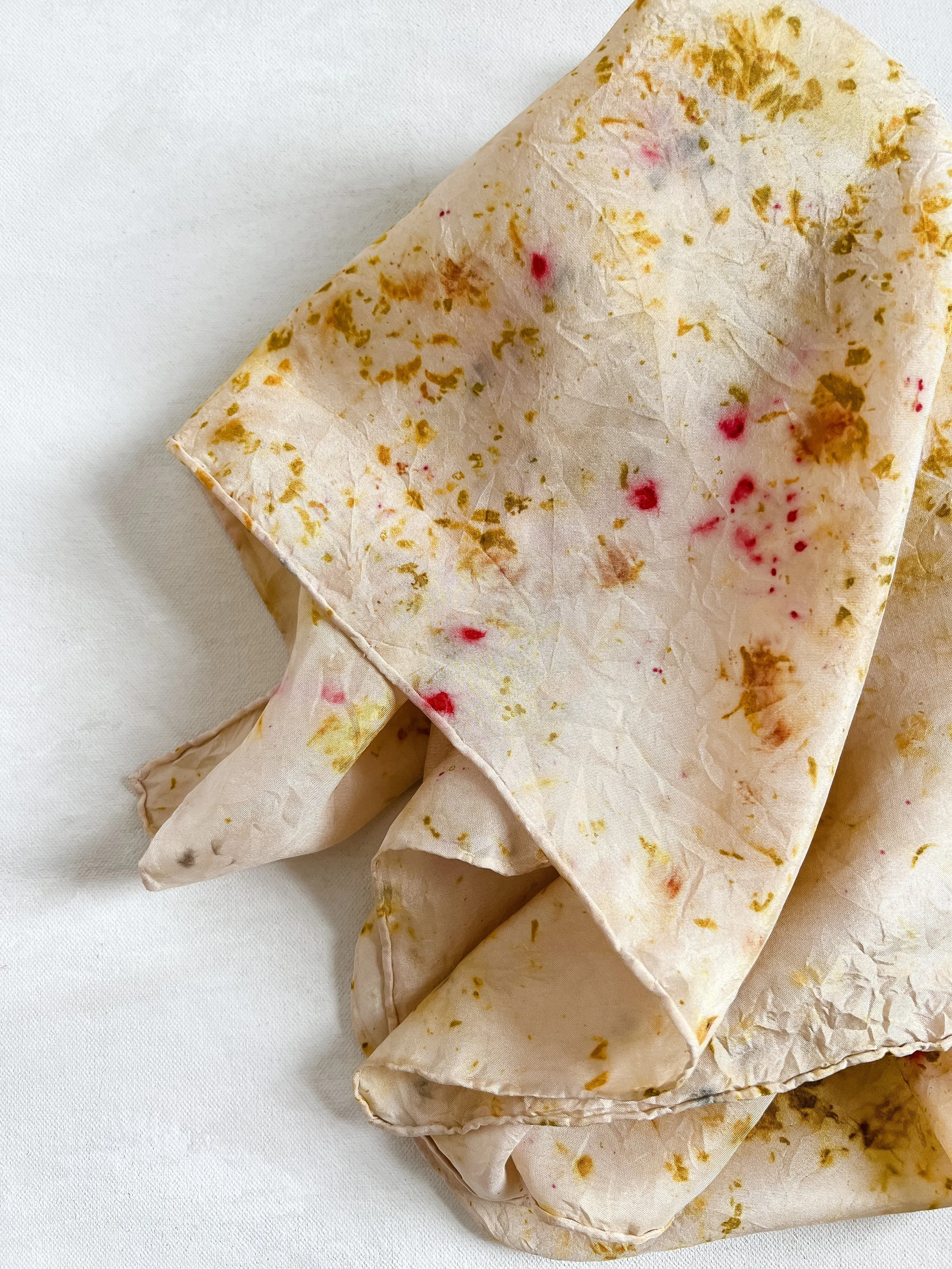 Golden Speckled Silk Scarf