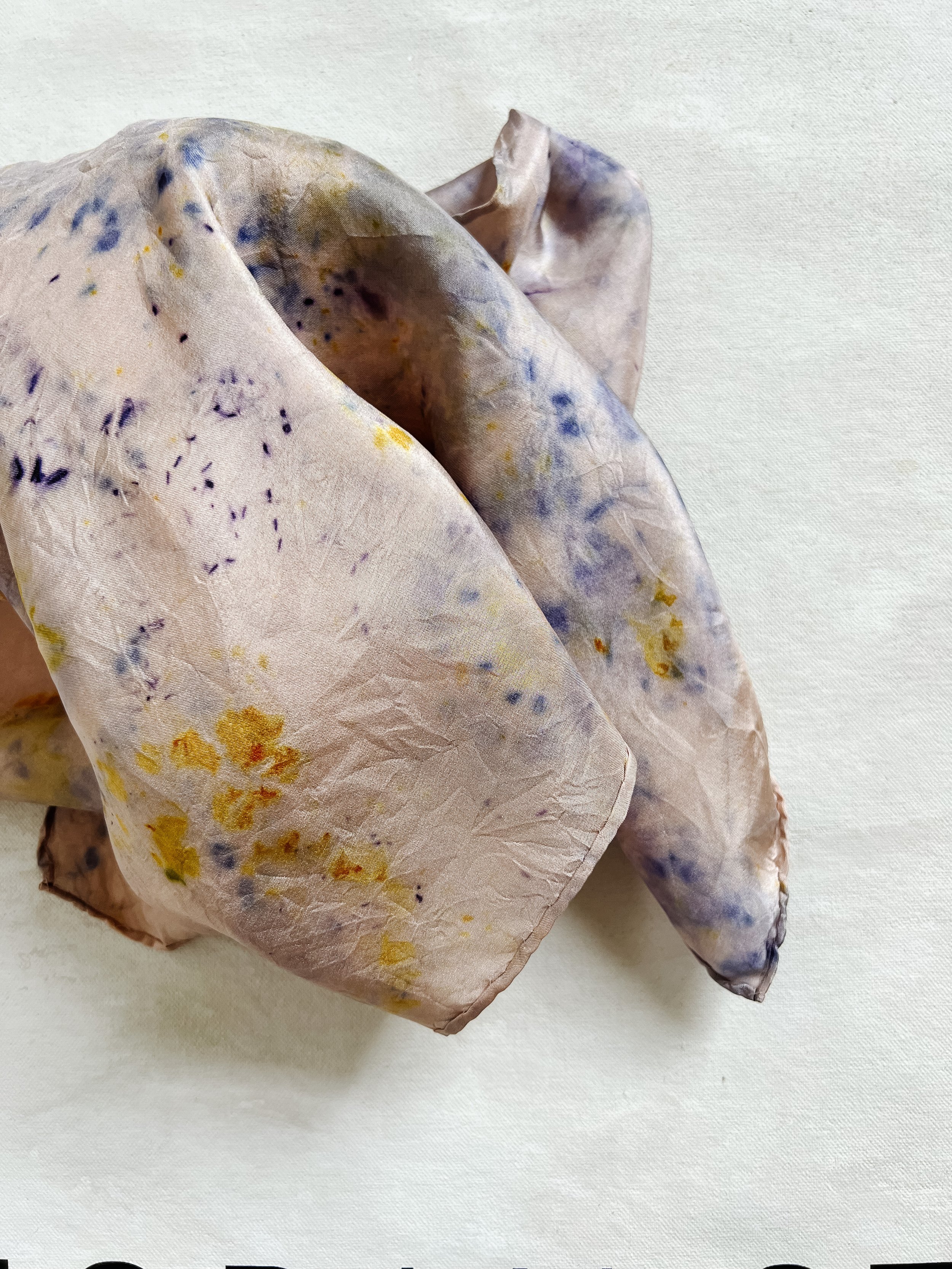 Pink Marble Silk Scarf