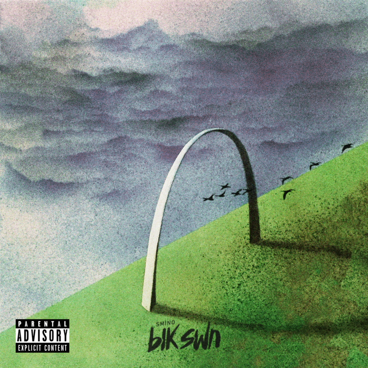 blk swn , Single Cover, Smino, Interscope Records, spray paint & gouache on paper, 2017