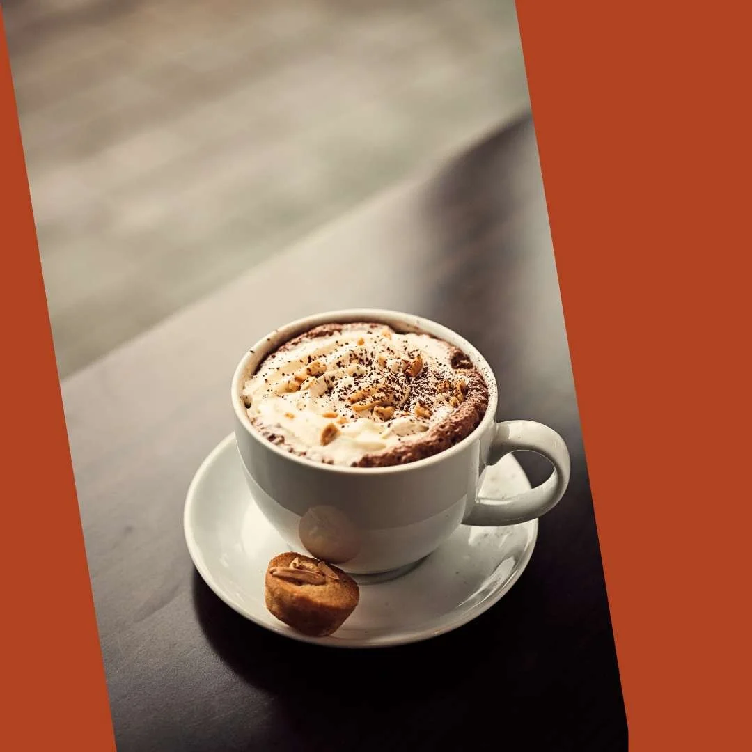 The After School Special Hot Chocolate. Smooth peanut butter, organic strawberries, dark chocolate, and steamed milk topped with real whipped cream, chopped roasted peanuts and a dusting of cocoa powder. A PB &amp;J in a cup! Served with a scratch-ma