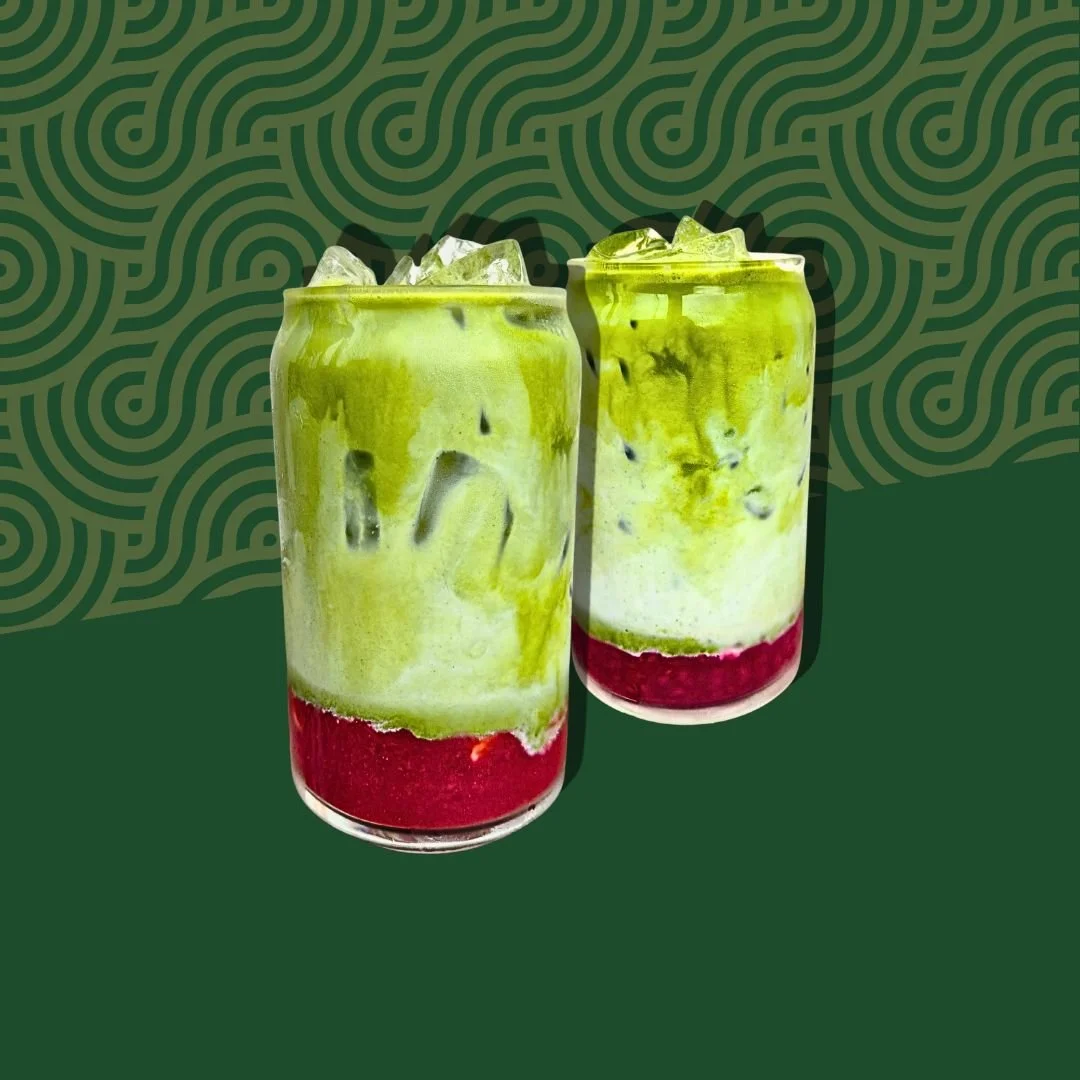 MATCHA but make it berry! Introducing Strawberry Matcha Latte and Raspberry Matcha Latte, made with real fruit purees and ceremonial grade matcha. 🍓🍵

Available at both locations for a limited time.

📍 Broadway Tech Centre - 2955 Virtual Way
📍 Gr